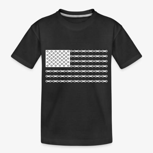 Bicycle Chain American Flag - Toddler Premium Organic T-Shirt
