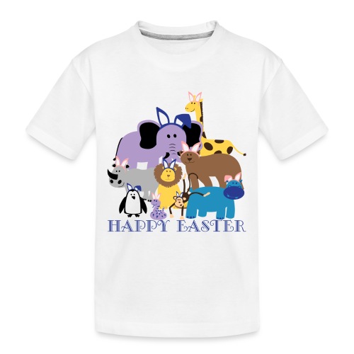 Happy Easter at the Zoo - Toddler Premium Organic T-Shirt