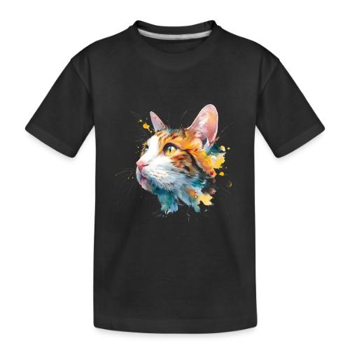 Cat: Feline Ink Burst - Toddler Premium Organic T-Shirt