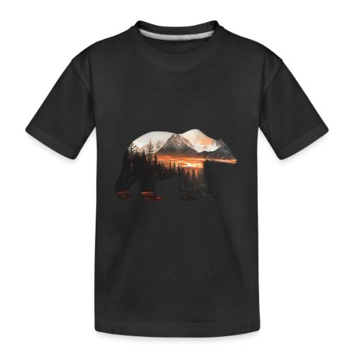 Canada Bear: fiery tones - Toddler Premium Organic T-Shirt