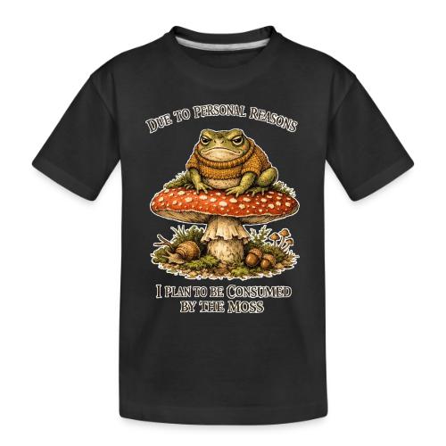 Frog Consumed by Moss Cottagecore Aesthetic - Toddler Premium Organic T-Shirt