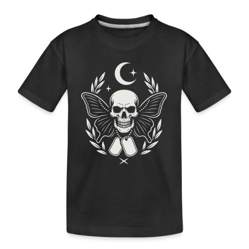 Skull butterfly dog tags - Toddler Premium Organic T-Shirt