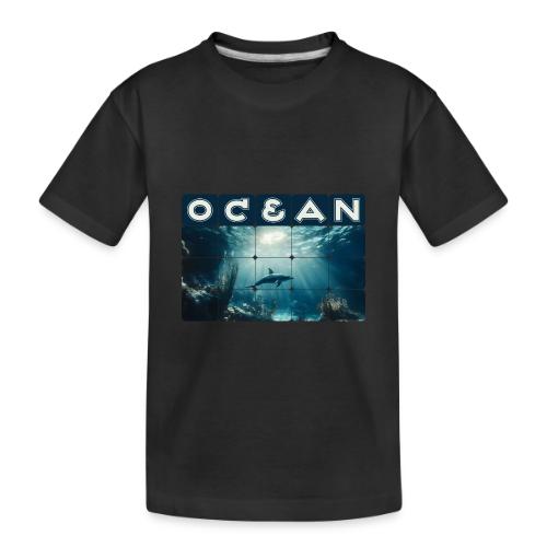 Ocean: Dolphin’s Serenity - Toddler Premium Organic T-Shirt