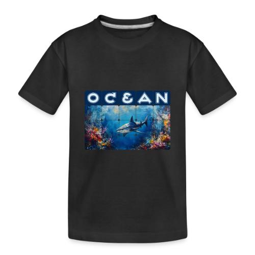 Ocean: Synthwave Shark - Toddler Premium Organic T-Shirt