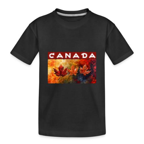 Painted Canada Leaves - Toddler Premium Organic T-Shirt