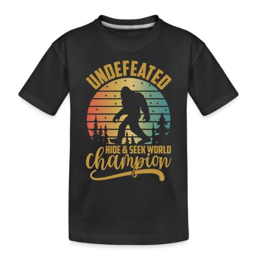 Undefeated Hide and Seek World Champ - Toddler Premium Organic T-Shirt