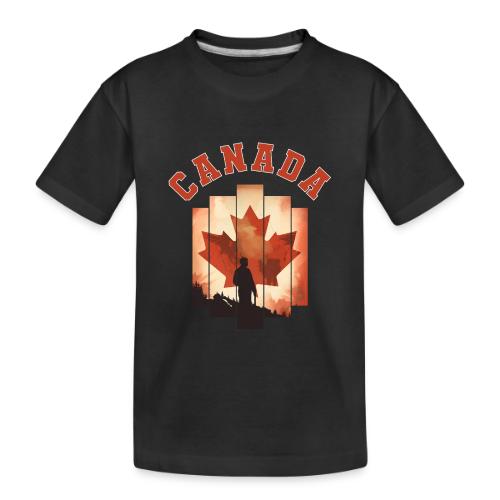 Proud Canadian Shadow - Toddler Premium Organic T-Shirt