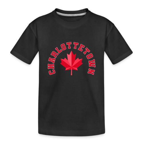 Charlottetown with maple leaf - Toddler Premium Organic T-Shirt