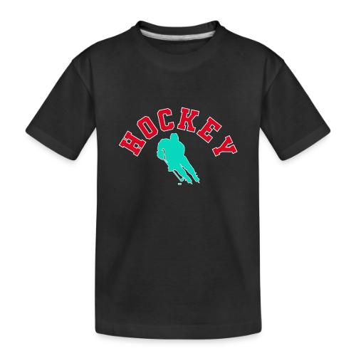Hockey Player Silhouette - Toddler Premium Organic T-Shirt