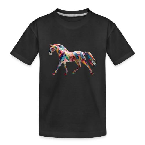 Colorful Abstract Horse Art Design - Toddler Premium Organic T-Shirt