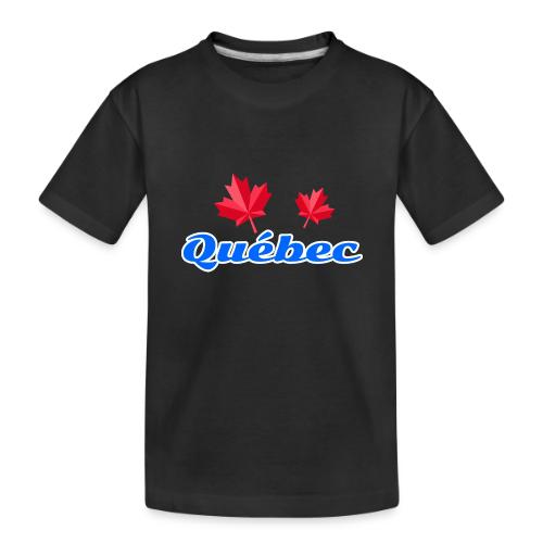 Québec with two red maple leaves - Toddler Premium Organic T-Shirt