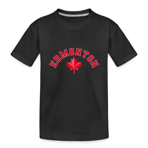 Edmonton with maple leaf - Toddler Premium Organic T-Shirt