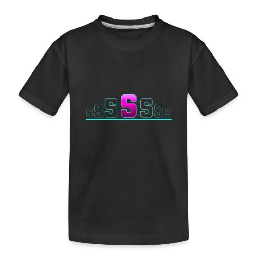 Letter S – Capital Varsity Alphabet Monogram - Toddler Premium Organic T-Shirt