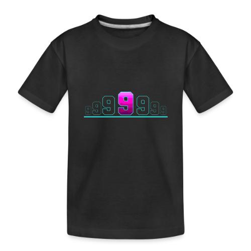 Number 9 in Magenta: Varsity Font - Toddler Premium Organic T-Shirt