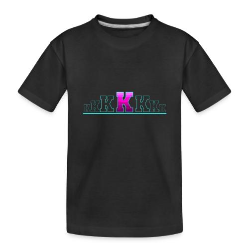 Letter K – Capital Varsity Alphabet Monogram - Toddler Premium Organic T-Shirt