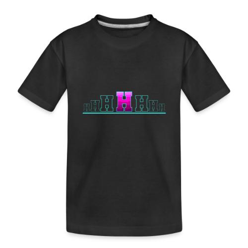 Letter H – Capital Varsity Alphabet Monogram - Toddler Premium Organic T-Shirt