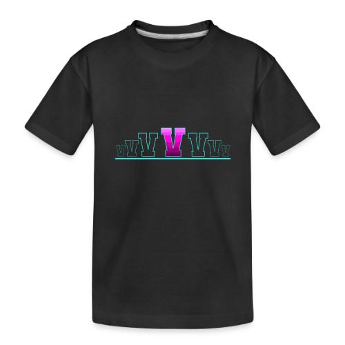 Letter V – Capital Varsity Alphabet Monogram - Toddler Premium Organic T-Shirt