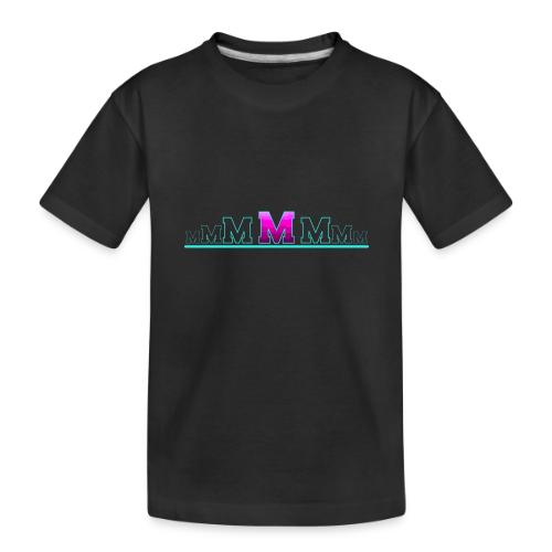 Letter M – Capital Varsity Alphabet Monogram - Toddler Premium Organic T-Shirt