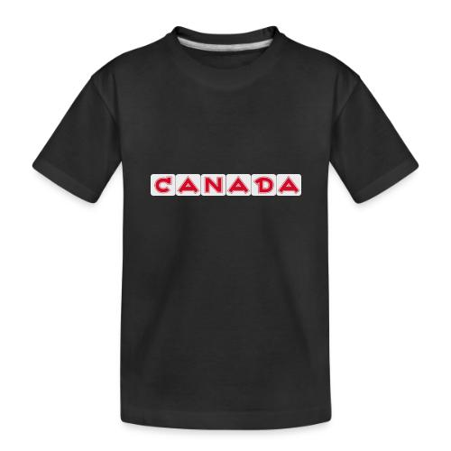Canada, red letters on white background - Toddler Premium Organic T-Shirt