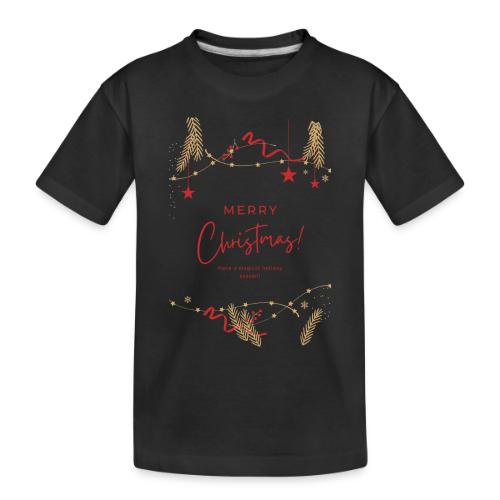 Merry Christmas Typography Design - Toddler Premium Organic T-Shirt