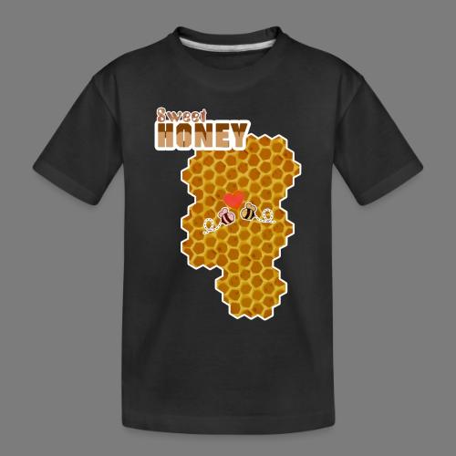 Sweet Honey - Spring comb design - Toddler Premium Organic T-Shirt