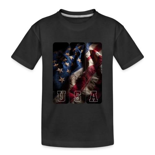 USA: Worn Stars and Stripes - Toddler Premium Organic T-Shirt