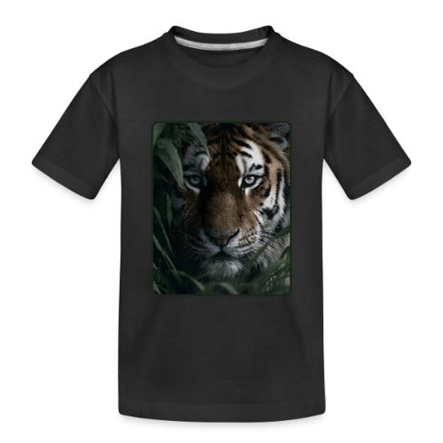 Tiger Jungle Eyes Wildlife Design - Toddler Premium Organic T-Shirt