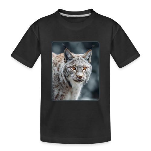 Lynx Portrait Piercing Eyes Design - Toddler Premium Organic T-Shirt
