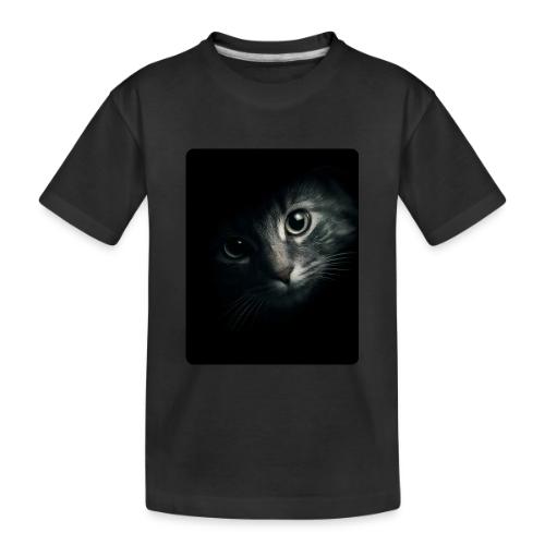 Cat Face in Shadow Close-Up Design - Toddler Premium Organic T-Shirt