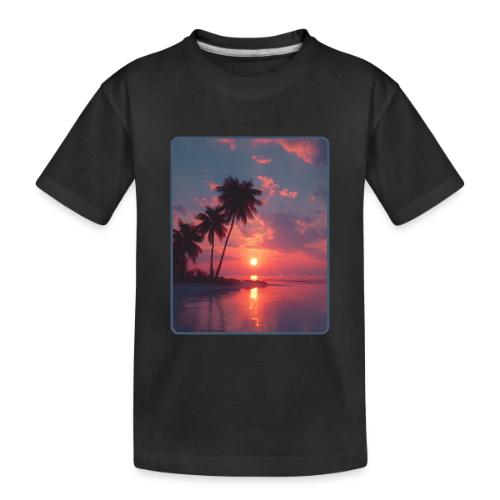 Tropical Sunset Ocean Reflection Design - Toddler Premium Organic T-Shirt