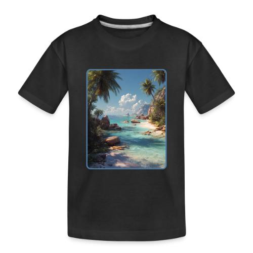 Tropical Island Paradise Ocean Design - Toddler Premium Organic T-Shirt