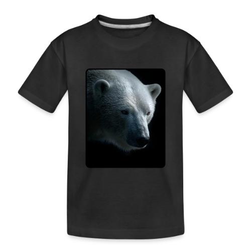 Polar Bear Close-Up Wildlife Design - Toddler Premium Organic T-Shirt