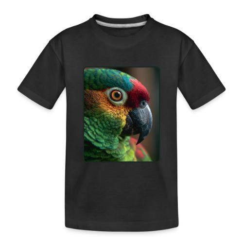 Colorful Parrot Close-Up Design - Toddler Premium Organic T-Shirt