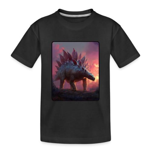 Stegosaurus Sunset Forest Design - Toddler Premium Organic T-Shirt