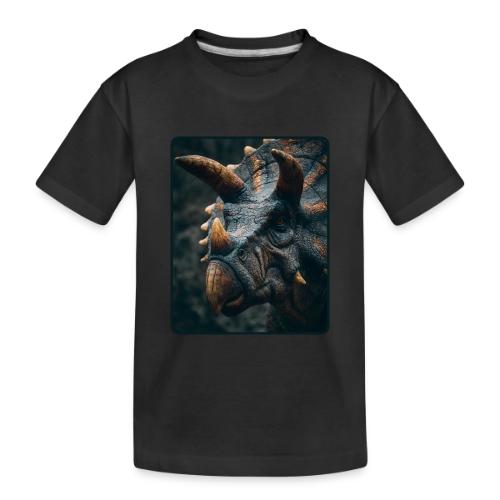 Triceratops Detailed Portrait Design - Toddler Premium Organic T-Shirt
