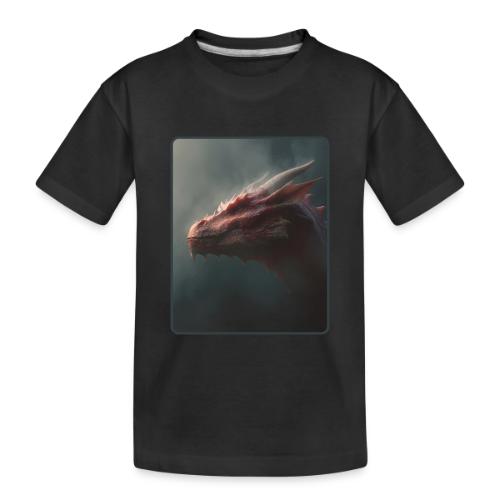 Red Dragon Fog Portrait Design - Toddler Premium Organic T-Shirt
