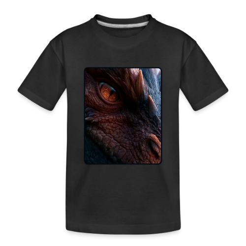 Fierce Ancient Dragon Portrait Design - Toddler Premium Organic T-Shirt