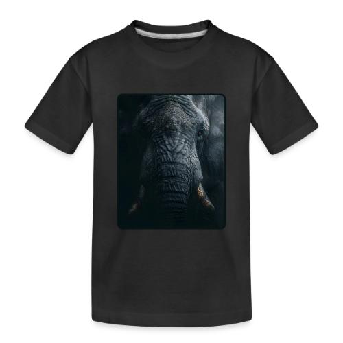 Shadow Elephant Intense Eyes Design - Toddler Premium Organic T-Shirt