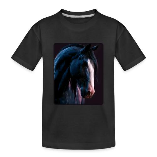 Noble Horse Cinematic Portrait Design - Toddler Premium Organic T-Shirt