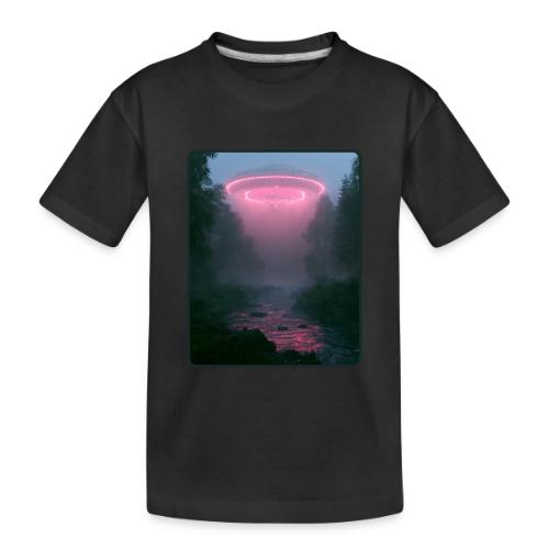 Neon UFO Forest River Design - Toddler Premium Organic T-Shirt