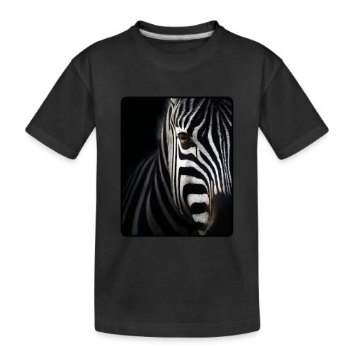 Zebra High Contrast Portrait Design - Toddler Premium Organic T-Shirt