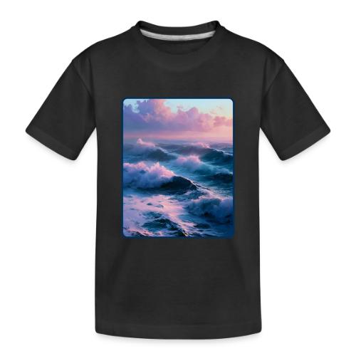 Dreamy Pastel Ocean Sunset Art - Toddler Premium Organic T-Shirt
