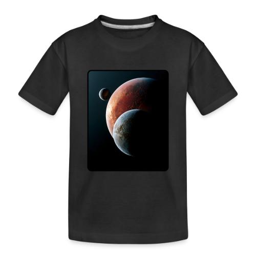 Three Planets Deep Space Design - Toddler Premium Organic T-Shirt