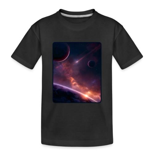 Cosmic Sunset Nebula Space Art - Toddler Premium Organic T-Shirt