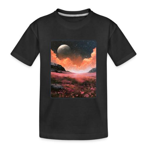Moonlit Fantasy Flower Landscape - Toddler Premium Organic T-Shirt