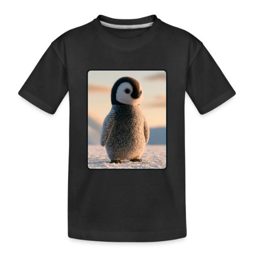 Cute Penguin Chick Sunrise Design - Toddler Premium Organic T-Shirt