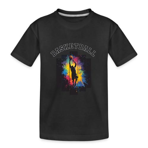 Basketball Slam Dunk Splash Design - Toddler Premium Organic T-Shirt