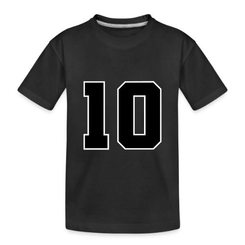 Varsity Number 10 Athletic Design - Toddler Premium Organic T-Shirt