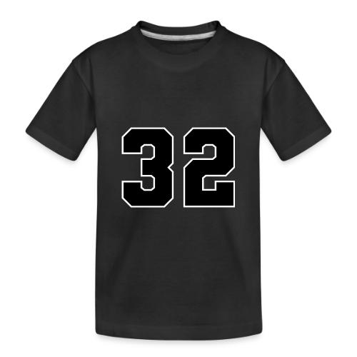 Varsity Number 32 Athletic Design - Toddler Premium Organic T-Shirt