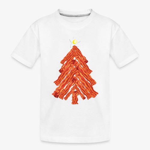 Funny Bacon and Egg Christmas Tree - Toddler Premium Organic T-Shirt